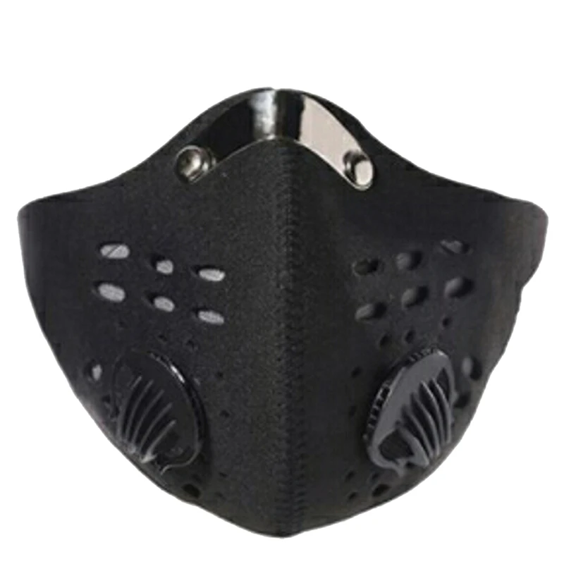 Хлопок PM2.5 анти-дымовая Маска дыхательный клапан Анти-пыль рот маска Активированный уголь фильтр респиратор рот Муфельная черная маска лицо - Цвет: as picture