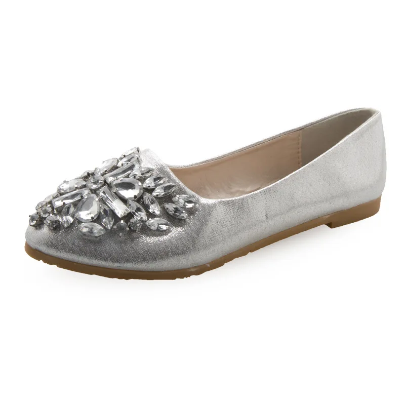 Женская обувь новинка 2019 осенняя модная на плоской подошве для студентов Стразы