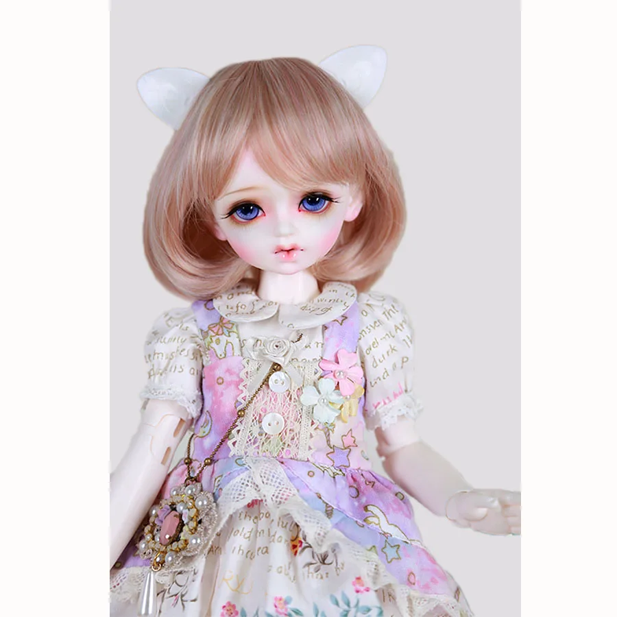 Bybrana короткие разноцветные прямые 1/3 1/4 1/6 1/8 BJD парик высокая температура волокна волос DIY для куклы
