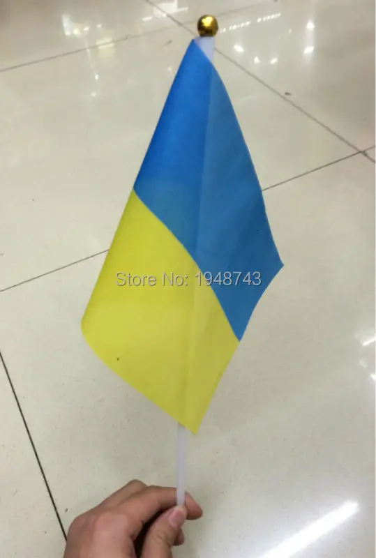 2017 10 шт маленький флаг Украины 14*21 см ручной Национальный с флагом для передачи