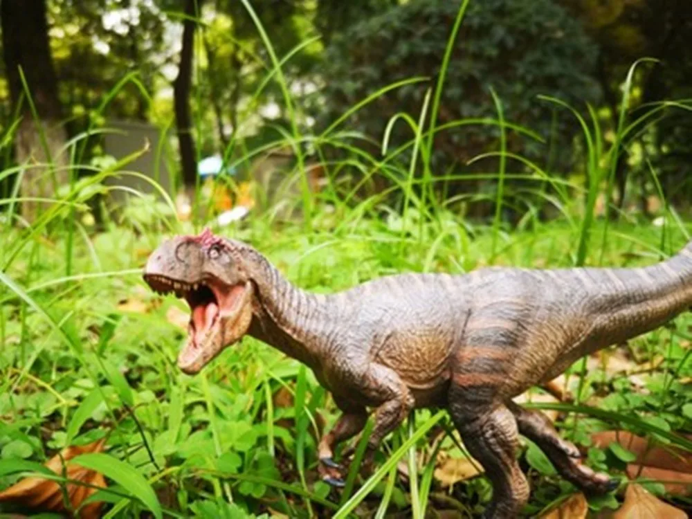 Тигр зерна окраски произведено достаринный Юрский Мир Allosaurus модель игрушки подарок украшения 1:35