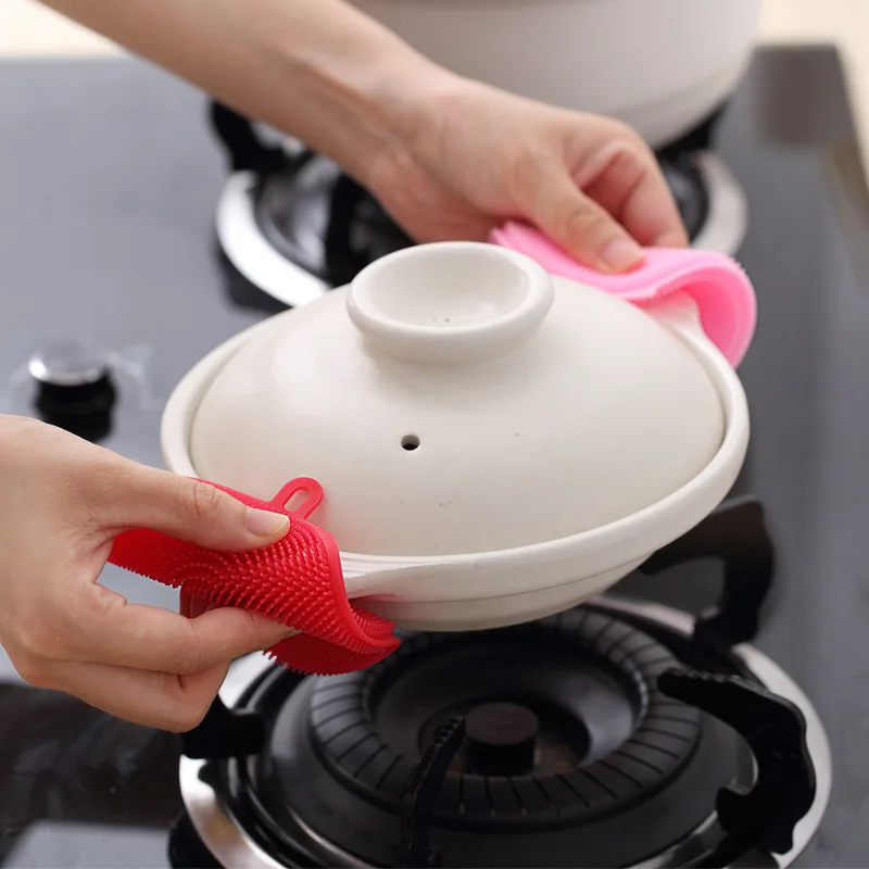 Силиконовая щетка для мытья посуды миска кастрюля моющие щетки инструмент