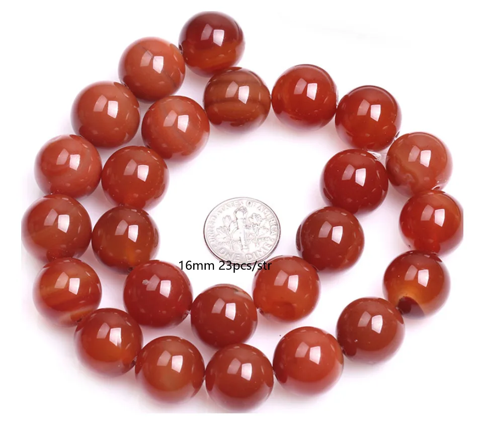 Натуральный Красный carnelian, круглые бусины для изготовления ювелирных изделий 15 дюймов рукоделие ювелирные бусины для браслетов Цепочки и ожерелья делая 6 мм 8 мм 10 мм