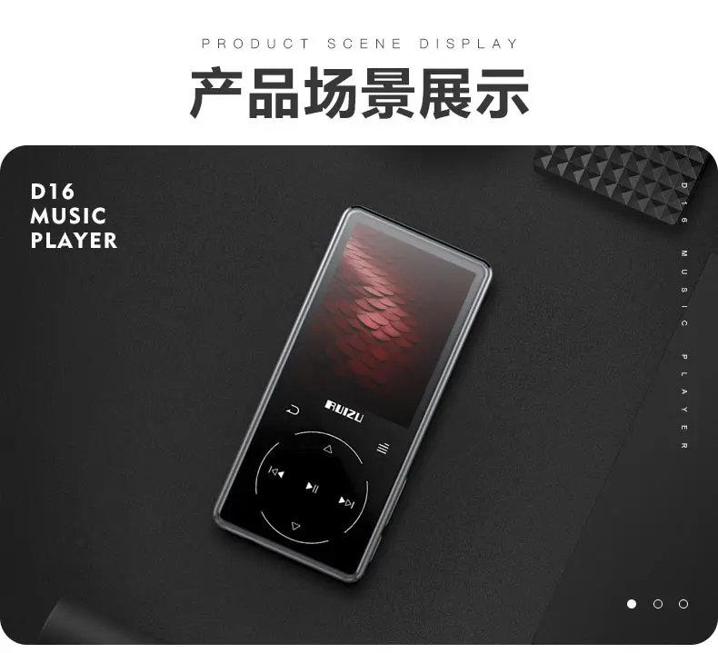 Металлический RUIZU D16 портативный спортивный Bluetooth MP3 плеер 8 ГБ Мини с экраном 2,4 дюйма Поддержка FM, запись, электронная книга, часы