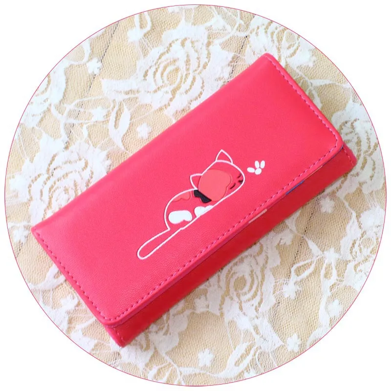Women Wallets Lady Purses Handbags Coin Purse Long Clutch Moneybags Lovely Cat Wallet ID Cards Holder Pocket Bags Notecase Pouch | Багаж и
