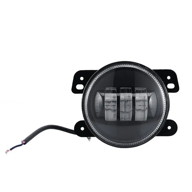 2X 4" Круглые автомобильные противотуманные фары LED с установочным комплектом CREE Chips 36W черная внутренняя оправа для Jeep Wrangler Dodge Chrysler.