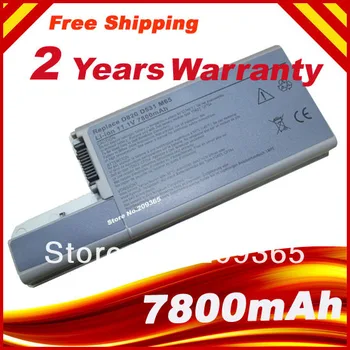 6600mAh 9 Cells Laptop Battery for Dell Latitude D820 D830 M65 DF192 CF623 D531 D531N 312-0393 M4300 Free shipping