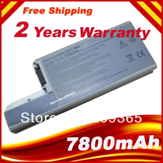 Аккумулятор для ноутбука Dell Latitude D820 D830 M65 DF192 CF623 D531 D531N 6600 312 M4300 9 ячеек 0393 мАч