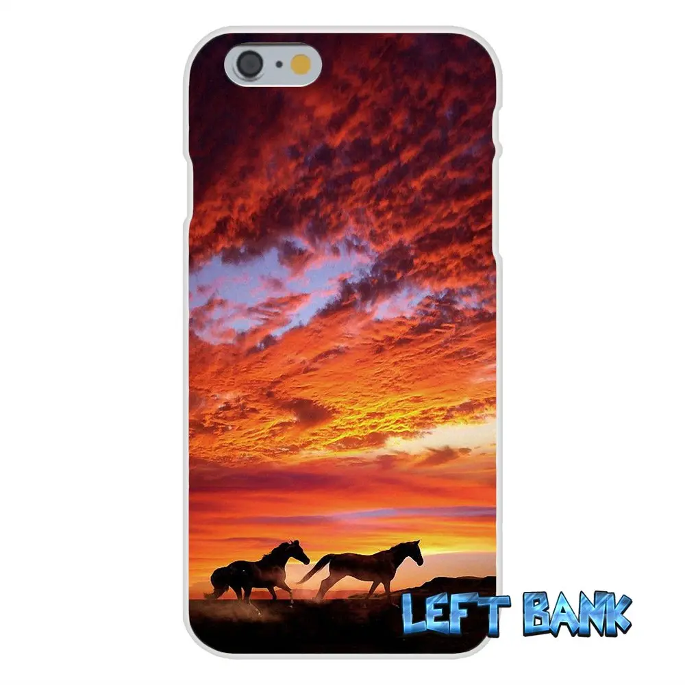 Beautiful Horses in Sunset Wallpaper Slim Silicone Phone Case For Samsung Galaxy S3 S4 S5 MINI S6 S7 edge S8 Plus Note 2 3 4 5 | Мобильные