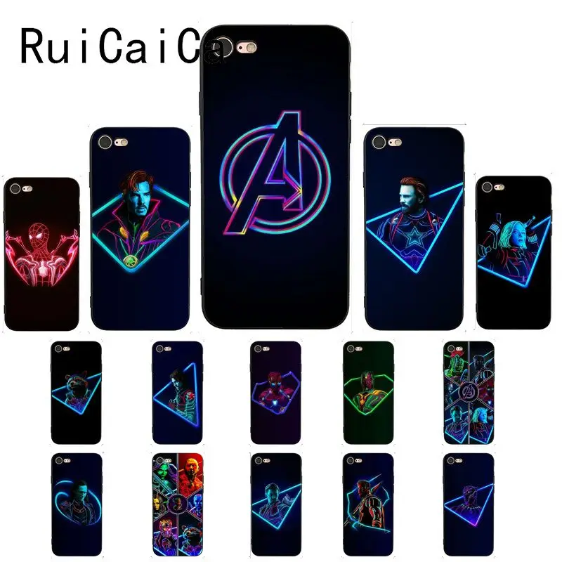 RuiCaiCa Marvel Супергерои из &quotМстителей&quot шаблон мягкий чехол для телефона ТПУ iPhone 8 7