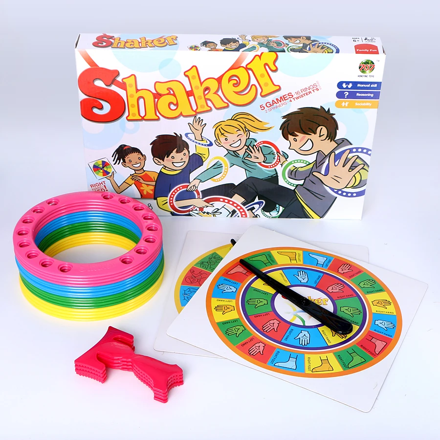 Twisting Shaker (английская версия) игра 5 в 1 Твистер руки на детей взаимодействие внутри
