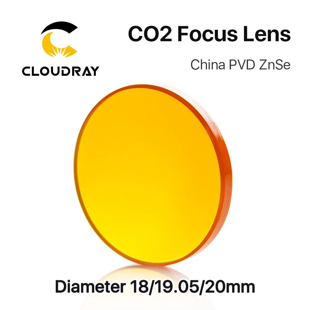 Cloudray Китай CO2 ZnSe фокусная линза Dia.18 19,05 20 мм FL38.1 50,8 63,5 101,6 127 мм 1,5-" для лазерной гравировки резки