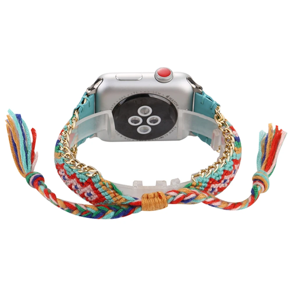 Ремешок Плетеный для Apple Watch Band сменный Браслет Series 5 4 3 6 SE 42 мм 44 38 40 мм|Ремешки