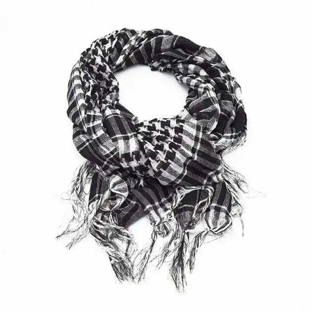 White Зимний шарф армейский Военный Тактический Keffiyeh Shemagh пустынный шарф в арабском стиле шаль шейный платок головной убор походные Охотничьи аксессуары - Цвет: White