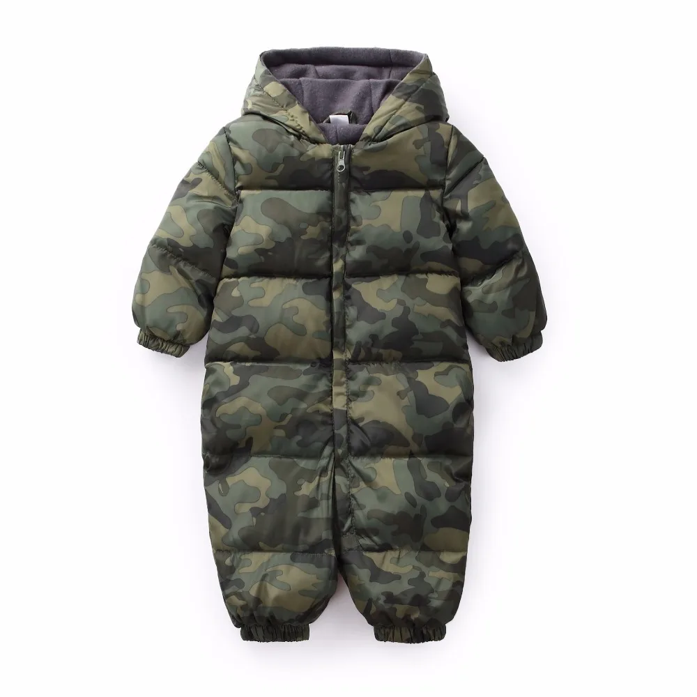 Snowsuit Baby Snow Wear Cotton Warm Outerwear Coat Childrens Overalls Romper Kids Boys Girls Winter Jumpsuit Newborn Parkas |