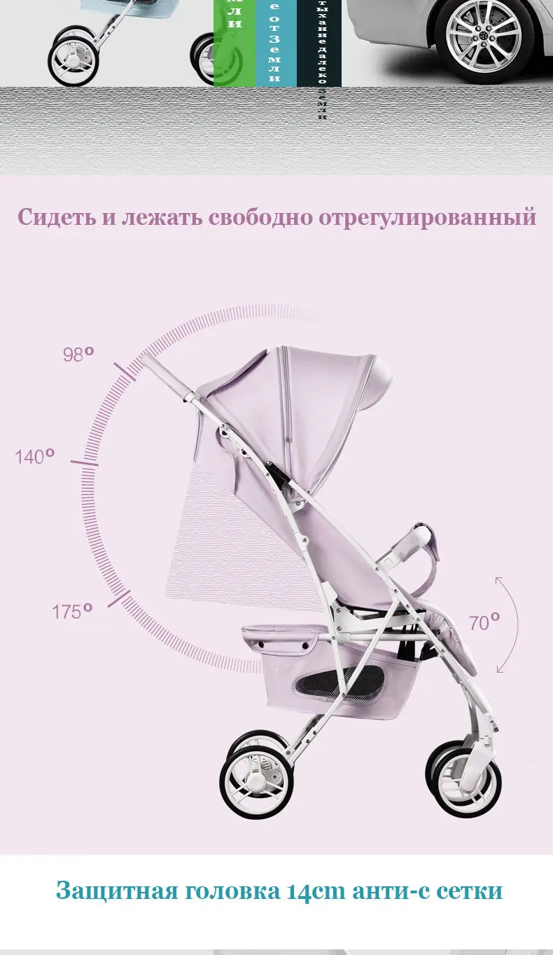 Joyfeel коляска детская Сложить Легкая коляска сиденье для младенцев в самолет кладная переносная тележка