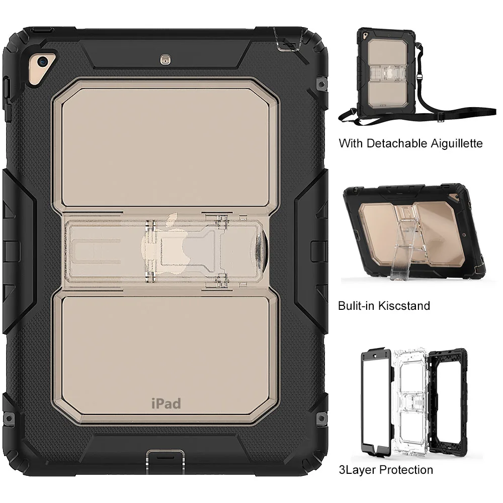 Хит продаж чехол для планшета iPad Air 2 сверхмощный ПК Прочный Гибридный подставка 9