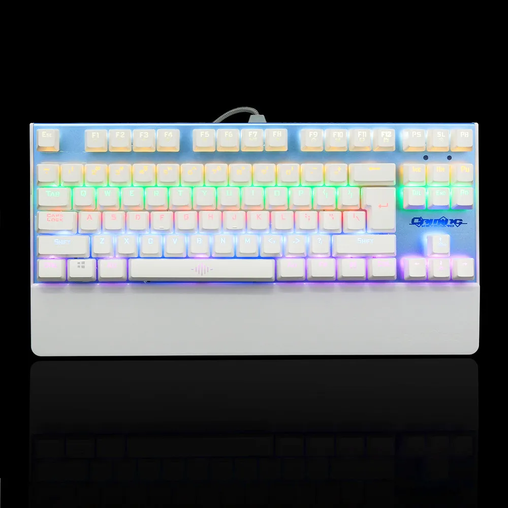 VOBERRY RGB светодиодная подсветка Проводная USB клавиатура светящаяся 104 клавиши