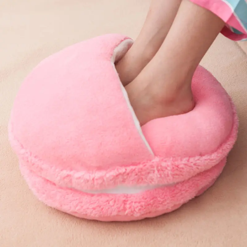 Плюшевые тапочки Macaron для ног обувь Тапочки грелка рук сохраняет - Цена: 2 012,36 руб.