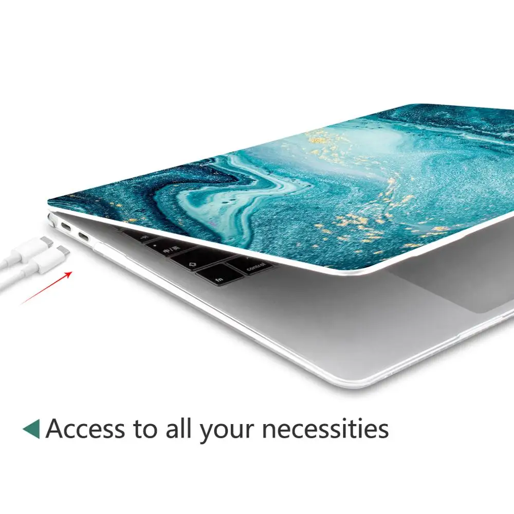 Для Macbook Pro 13 15 чехол для ноутбука с сенсорной панелью для MacBook Air Pro retina 12 13,3 1" Модный Твердый чехол с мраморным принтом
