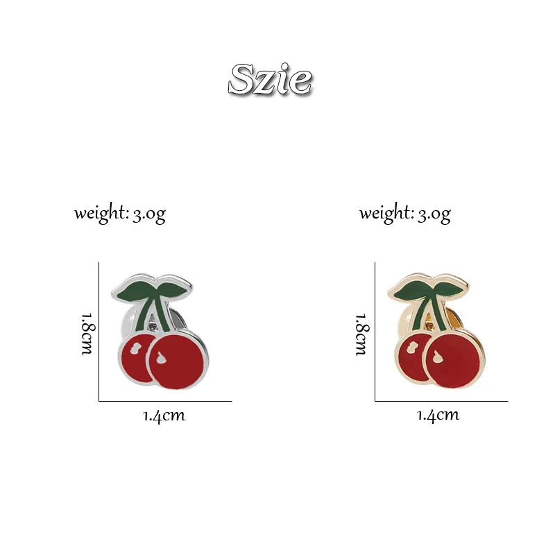Женская Брошь вишни в 2 стилях Модная бижутерия фруктовые аксессуары