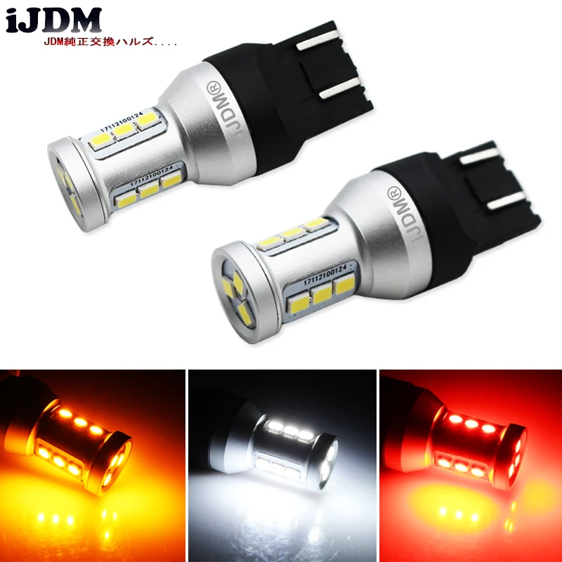 Светодиодные лампы iJDM 7443 T20 W21W W21/5W светодиодсветодиодный супер яркие 12 В