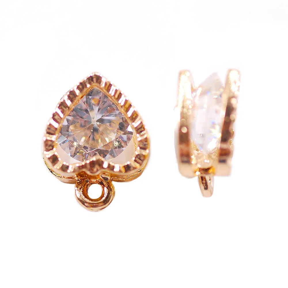 10mm - 20pcs 20 шт. AAA бутик Сияющий кубический цирконий камень романтические ювелирные изделия шпильки изготовление сережек аксессуары DIY для женщин - Цвет: 10mm - 20pcs