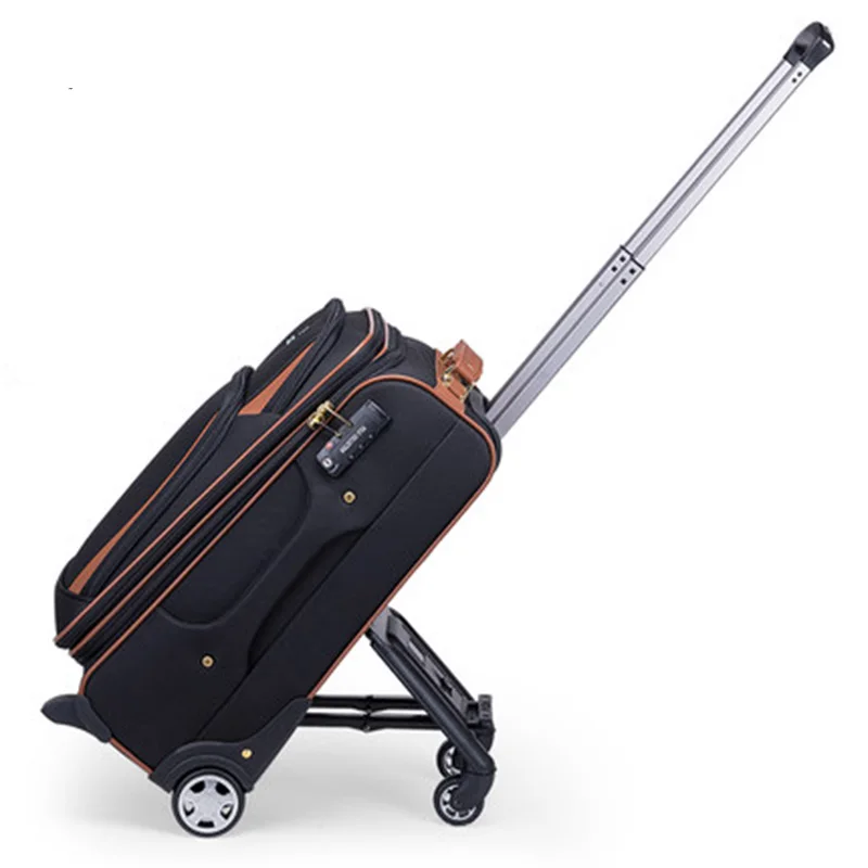 

Letrend Multi-functional Business Men Rolling Luggage Casters Travel Bag Wheel Suitcase Oxford 20 Inch Cabin Password Trolley