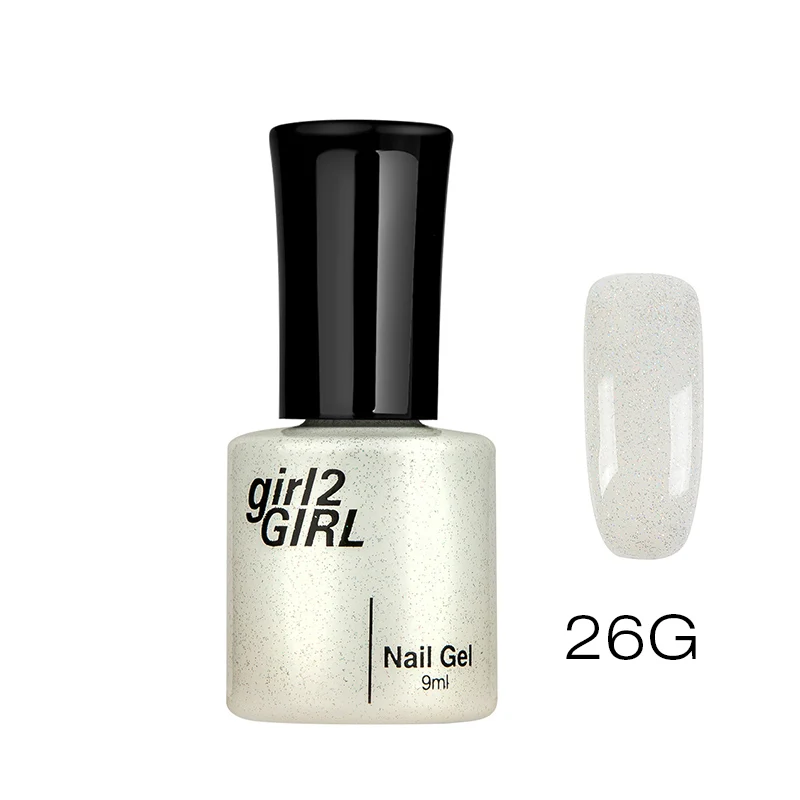 CODE-26G Гель-лак для ногтей GIRL2GIRL долговечный УФ-отмачиваемый Цветные бутылки Золотой Серебряный Цветной Гель-лак - Цвет: CODE-26G