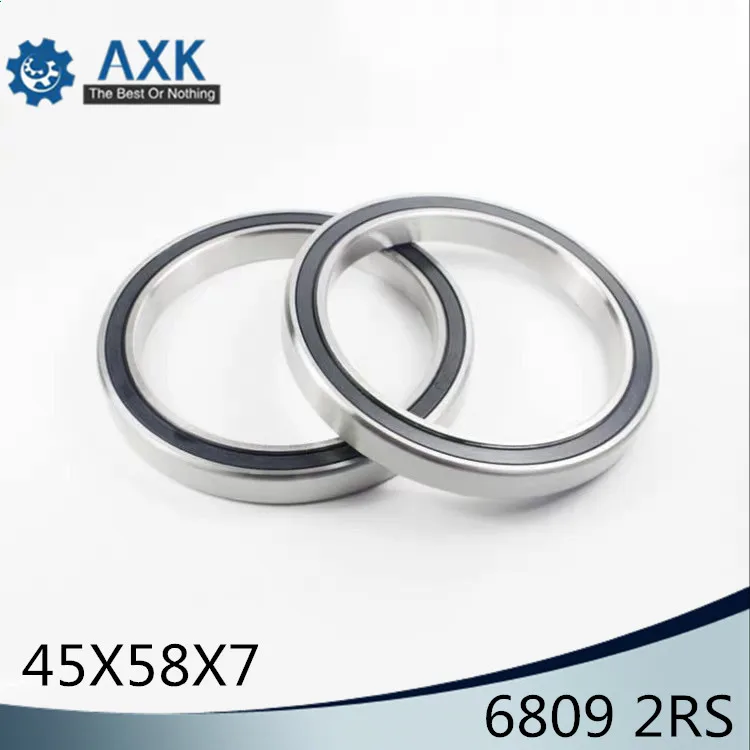 6809 2RS подшипник ABEC 1 (10 шт.) 45x58x7 мм Метрическая тонкий срез упорные шариковые