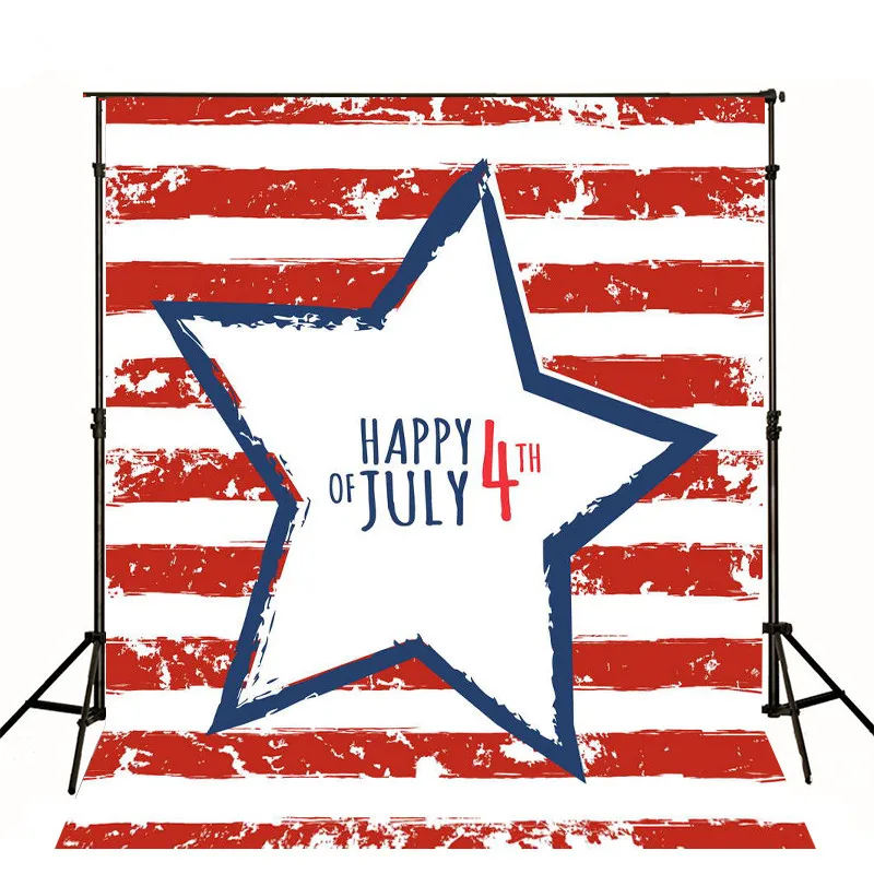 

Red and Blue Color Vinyl Backdrops for Photography Independence Day Photo Background for Studio Props Custom Backdrops
