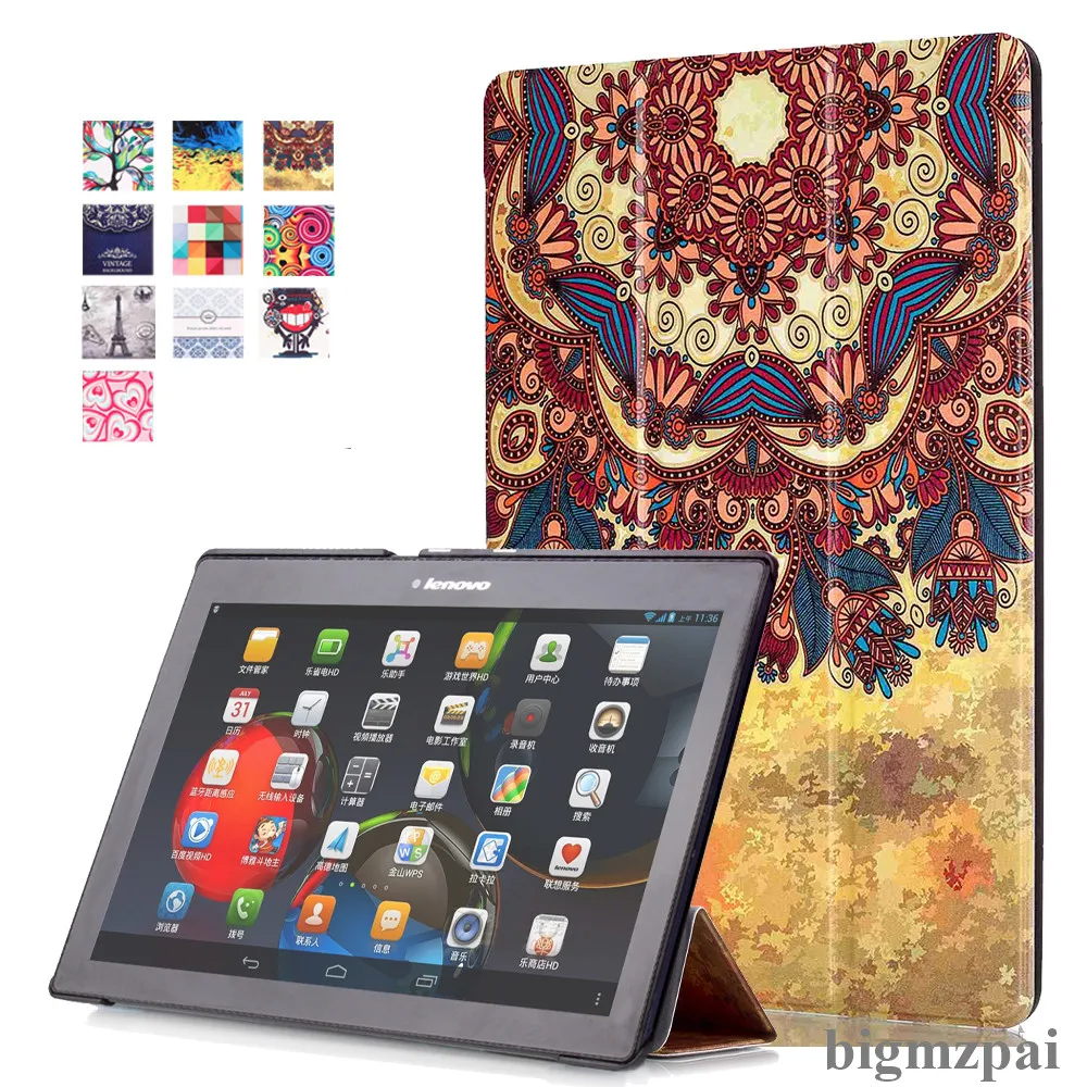 Ультратонкий кожаный чехол Tab 2 A10 70 с 3D рисунком для Lenovo a10 30 X30F X30L 10 1 &quot Магнитный