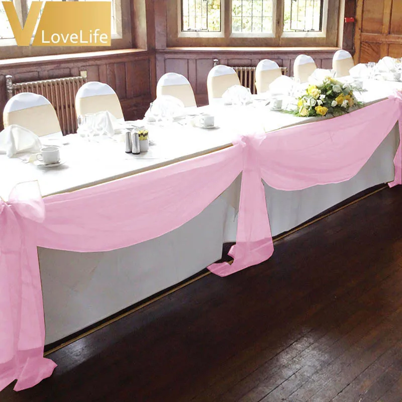 5 м * 1 4 прозрачная органза ткань гирлянды для дома свадьбы Украшение стола