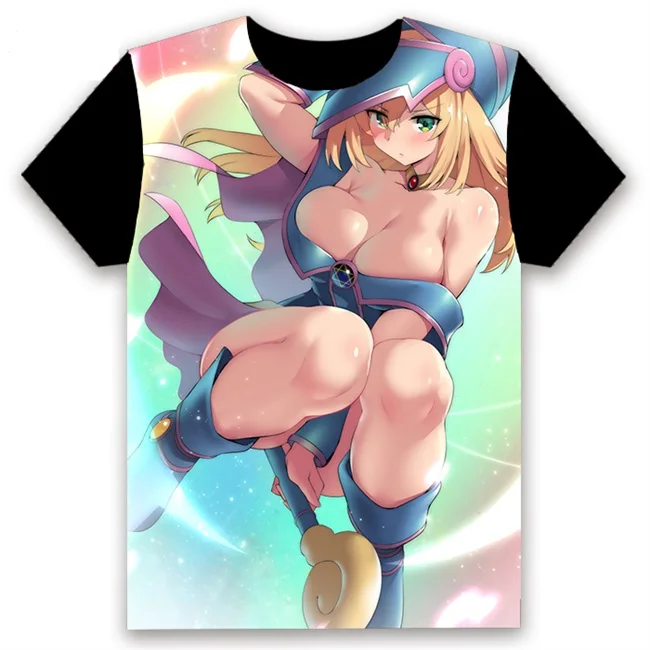 Мужская футболка аниме Yu-Gi-Oh! Дуэль Монстры печатных косплей с коротким рукавом унисекс Повседневная Черная футболка топы Летняя забавная рубашка - Цвет: 15