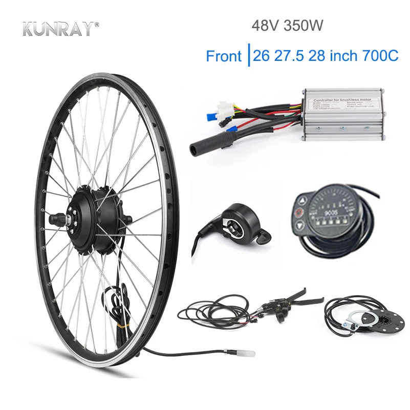 KUNRAY электрический комплект моторного колеса для горного велосипеда 48 В 350 Вт 26