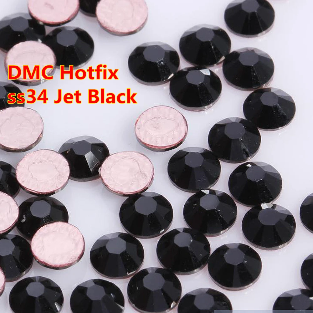 Бесплатная доставка! 144 шт./лот ss34 (7 0-7 3 мм) Высокое качество DMC черные