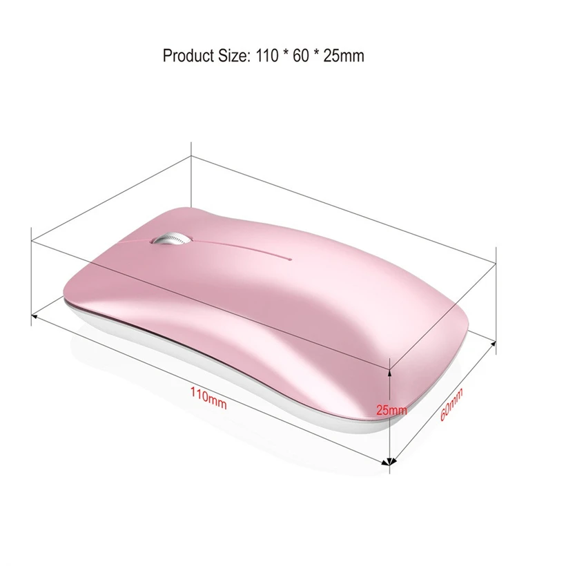 VOBERRY Ergonomics Wireless Bluetooth 2.4 GHz Mouse 1600 DPI Professional IC Positioning Built-in Charging Battery | Компьютеры и офис