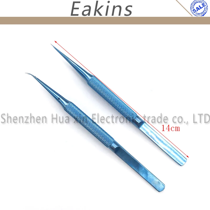Антимагнитные титановые микрохирургические пинцеты прямые изогнутые