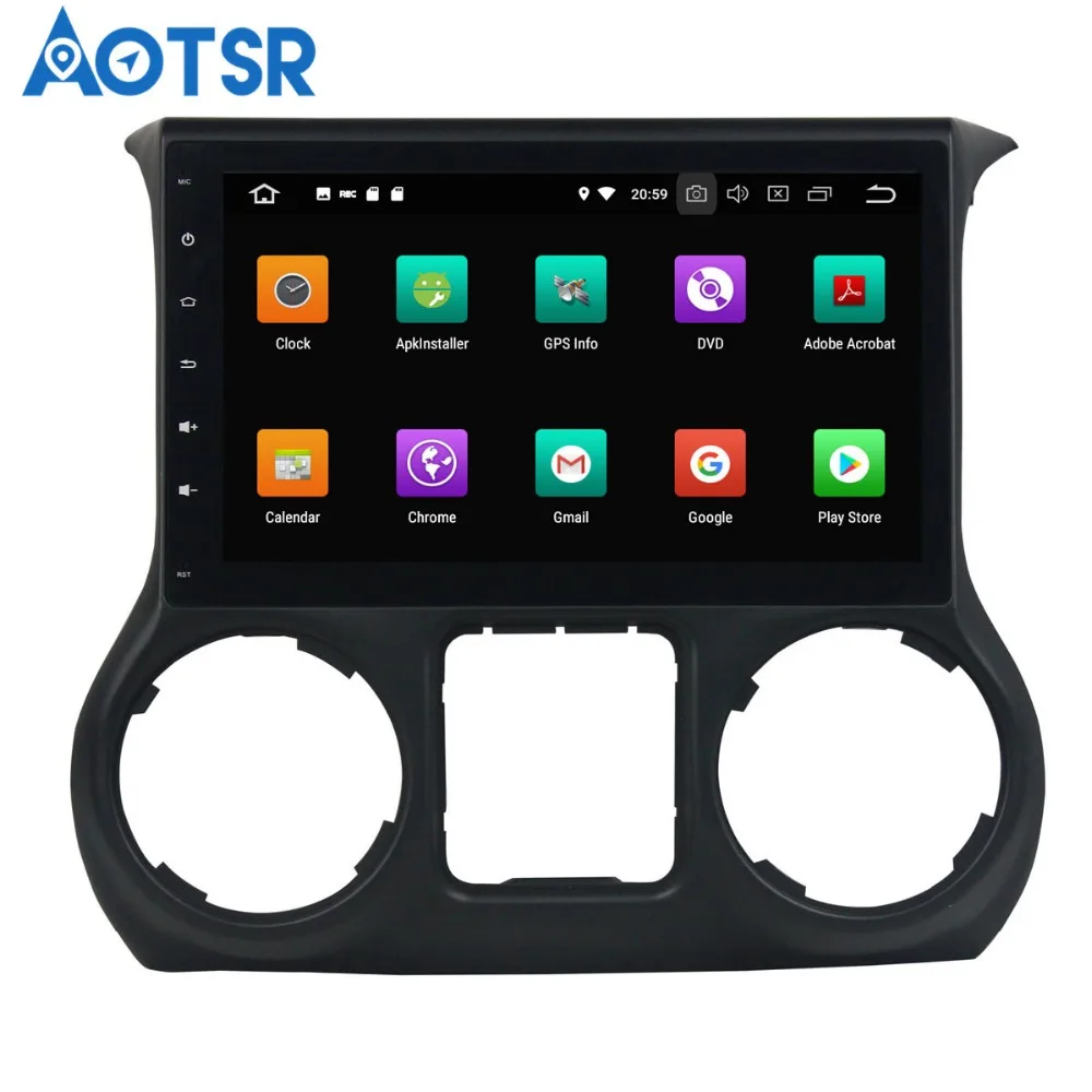 Aotsr Android 8 0 7 1 GPS навигация автомобильный DVD плеер для Jeep Wrangler 2011 2016 мультимедиа