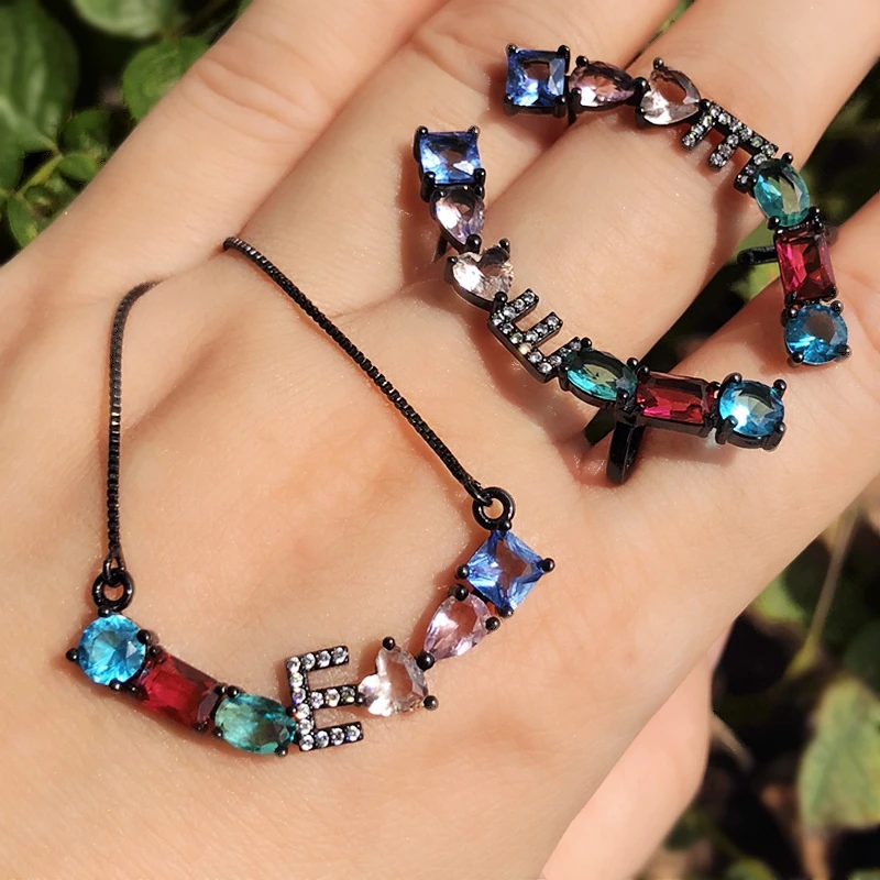 Серьги гвоздики с буквенным принтом женские комплект ювелирных украшений из