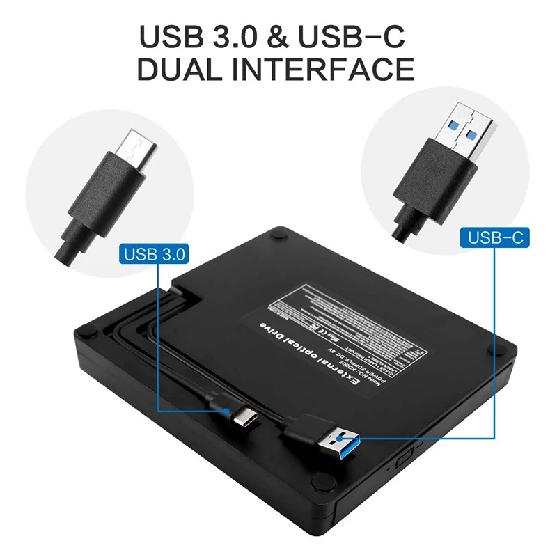 Тип C USB 3 0 внешний CD DVD привод портативный CD/DVD RW горелки оптический диск