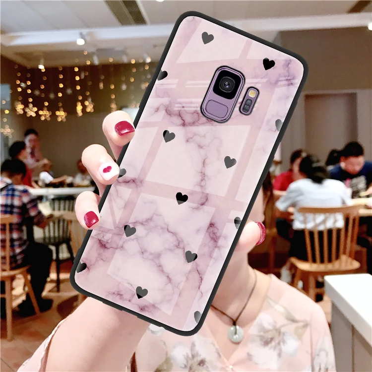 fendlsdx Защитная пленка из закаленного стекла чехол для Samsung Галактики S10 Note 8 9 S9 S8 плюс S10e Капа J4 J8 A7 A8 A6 плюс A50 M20 M10 J7 Prime A6s чехол - Цвет: fendlsdx