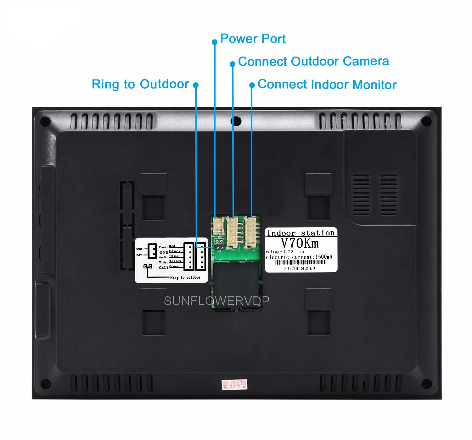 7inch Touch Buttons Video Intercom With Recording Intercom For a Private House+16GB TF Card Access Control Video Intercom System