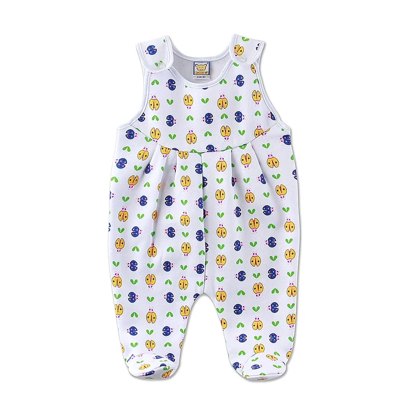 2021 Little Q baby boys cotton blend sleeveless one piece jumpsuit newborn girl winter spring fleece hot footie with button |