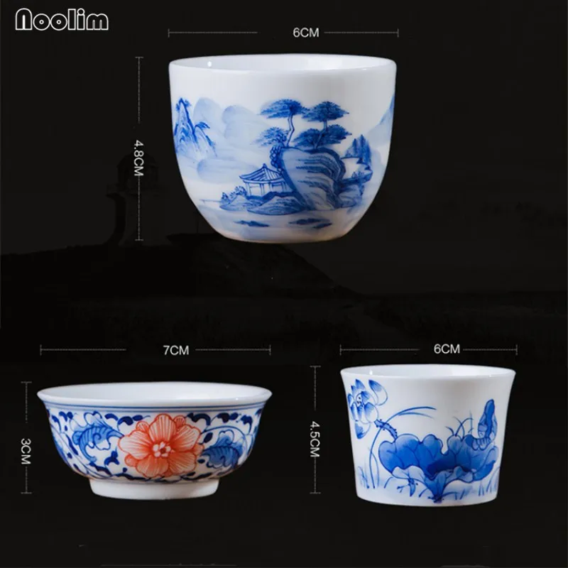 NOOLIM Jingdezhen керамическая Ландшафтная чашка для чая китайская фарфоровая кружка