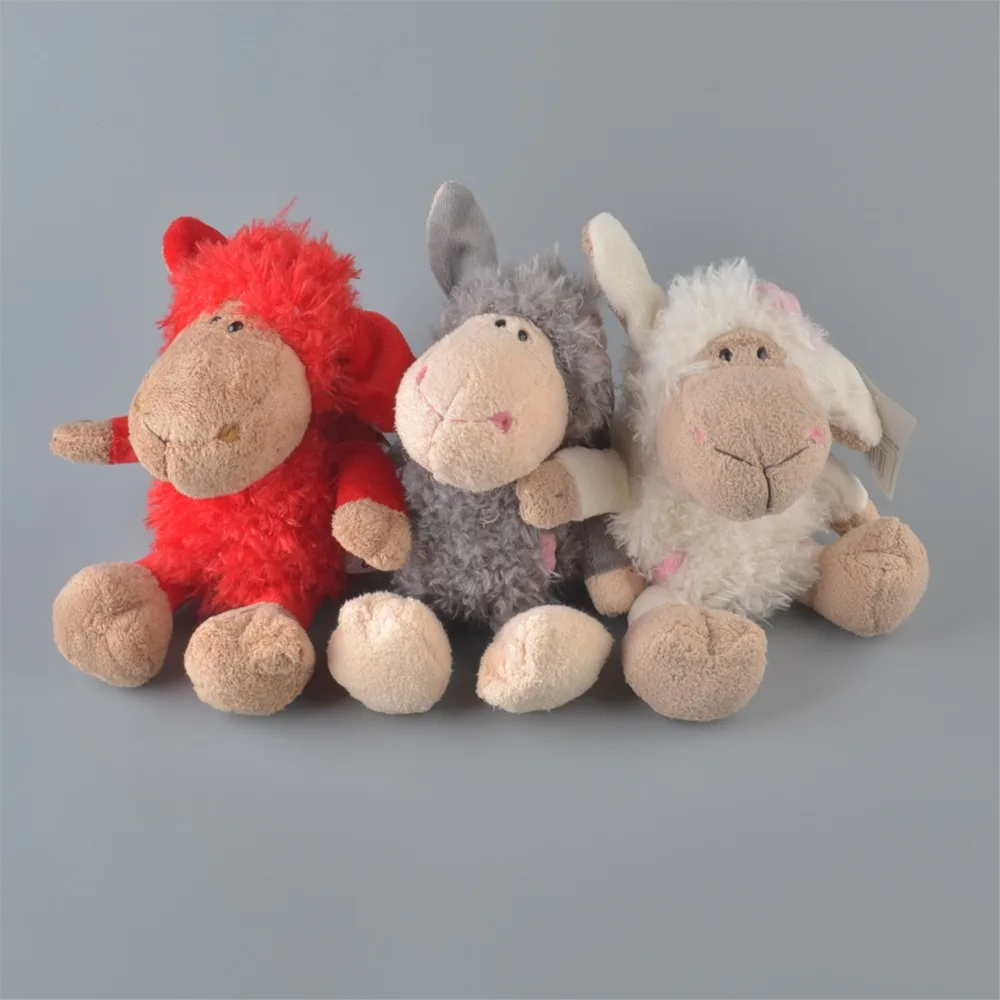 25 см цветные маленькие плюшевые игрушки 3 шт. Lambies Baby Kids Doll Gift Бесплатная доставка |