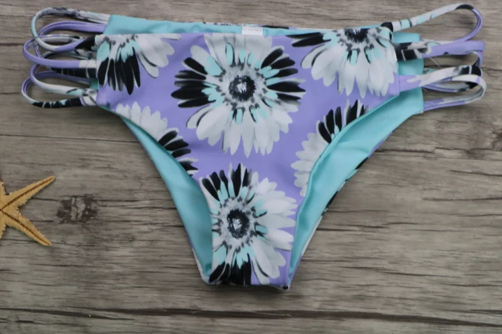 2017 бикини женский купальник с принтом небесно-голубые цветы набор купальный