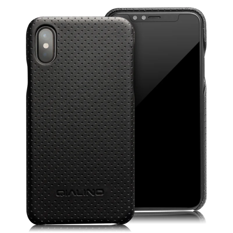 Уникальный чехол-накладка QIALINO для iPhone XS Роскошный чехол из натуральной кожи X Apple
