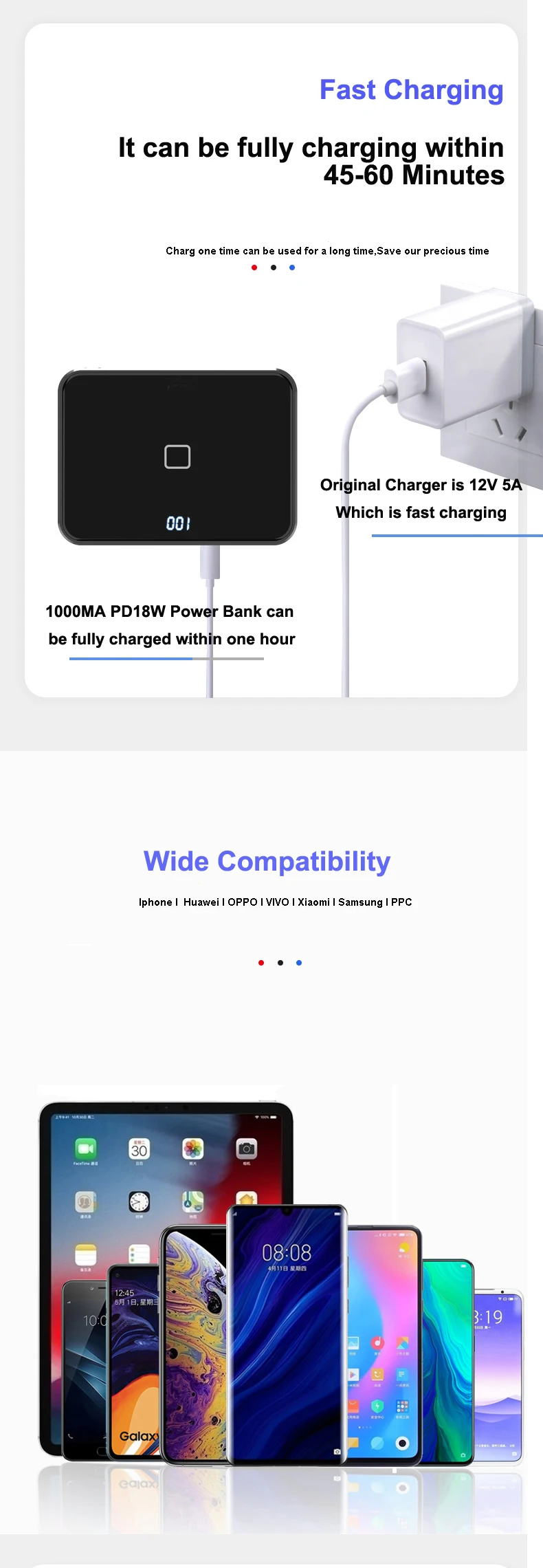 RIY Graphene двусторонний PD 18 QC 3,0 quick charge 20000MAH lcd Беспроводной внешний аккумулятор с портативным 60W адаптером зарядного устройства для мобильного телефона