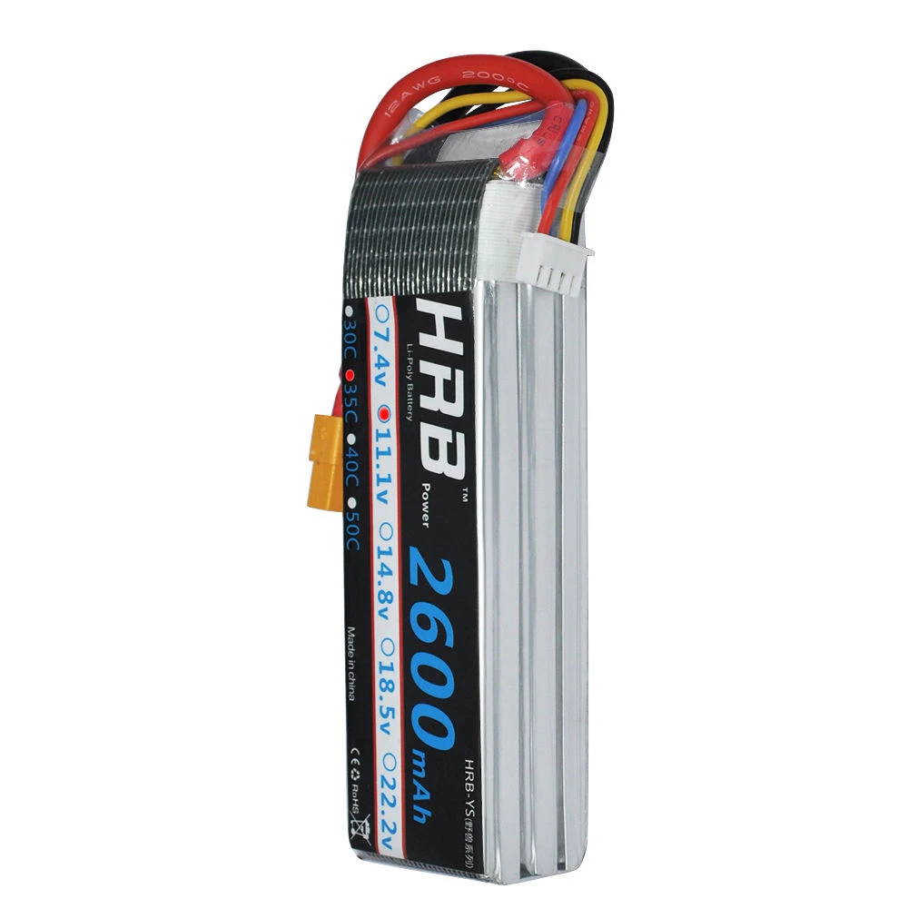 HRB RC Lipo батарея 2S 3S 4S 5S 6S 2600mah 35C Brust 70C XT60-T EC2 разъем для квадрокоптера вертолета trex-450 fpv дронов